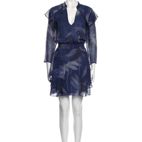 halston heritage navy blue dress Halston Heritage Asymmetric Drape Dress Navy 10